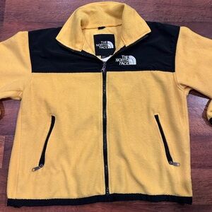 VTG 90s The North Face Denali Fleece Jacket Yellow Black Size Small Gore-Tex